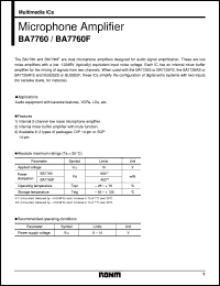 datasheet for BA7760 by ROHM