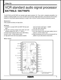 datasheet for BA7795FS by ROHM