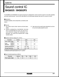 datasheet for BH3852S by ROHM
