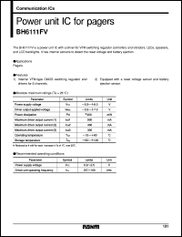 datasheet for BH6111FV by ROHM