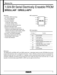 datasheet for BR93LL46F by ROHM
