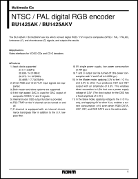 datasheet for BU1425AK by ROHM