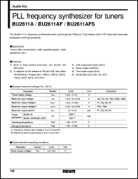 datasheet for BU2611A by ROHM