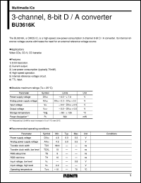 datasheet for BU3616K by ROHM