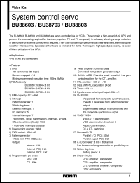 datasheet for BU38603 by ROHM