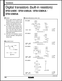datasheet for DTA123EUA by ROHM