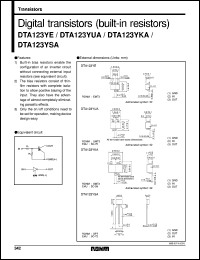 datasheet for DTA123YUA by ROHM