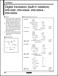datasheet for DTA143XE by ROHM