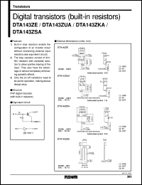 datasheet for DTA143ZUA by ROHM