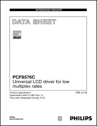 datasheet for PCF8576CU/5/F1 by Philips Semiconductors