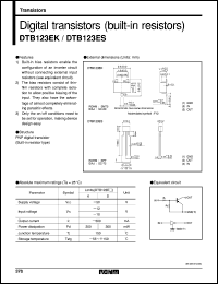 datasheet for DTB123ES by ROHM