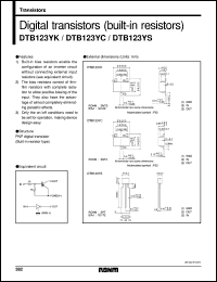 datasheet for DTB123YK by ROHM