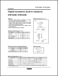 datasheet for DTB133HK by ROHM