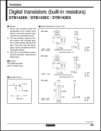 datasheet for DTB143EC by ROHM