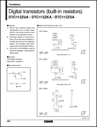 datasheet for DTC113ZSA by ROHM