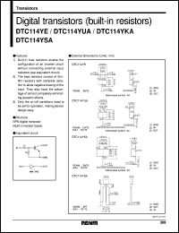 datasheet for DTC114YSA by ROHM