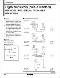 datasheet for DTC143EKA by ROHM