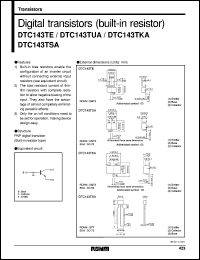 datasheet for DTC143TE by ROHM