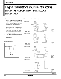 datasheet for DTC143XUA by ROHM