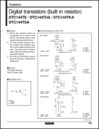 datasheet for DTC144TSA by ROHM