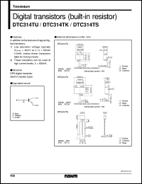 datasheet for DTC314TK by ROHM