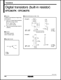 datasheet for DTC363TK by ROHM
