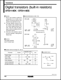 datasheet for DTD114ES by ROHM