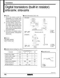 datasheet for DTD123TS by ROHM
