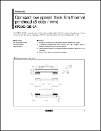 datasheet for KF2003-GE10A by ROHM