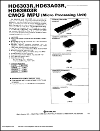 datasheet for HD63B03RCP by 