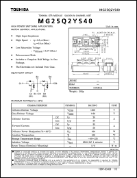 datasheet for MG25Q2YS40 by Toshiba