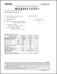 datasheet for MG600J1US51 by Toshiba