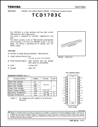 datasheet for TCD1703C by Toshiba