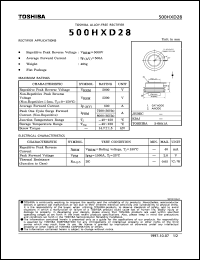 datasheet for 500HXD28 by Toshiba