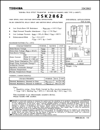 datasheet for 2SK2862 by Toshiba