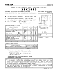 datasheet for 2SK2916 by Toshiba