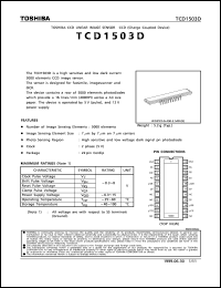 datasheet for TCD1503D by Toshiba