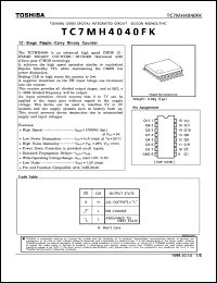 datasheet for TC7MH4040FK by Toshiba