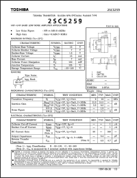 datasheet for 2SC5259 by Toshiba