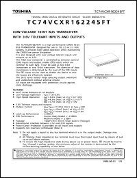 datasheet for TC74VCX162245FT by Toshiba