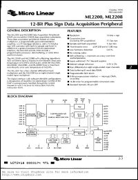 datasheet for ML2200BCP by Micro Linear Corporation