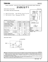 datasheet for 2SD2271 by Toshiba