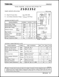 datasheet for 2SD2352 by Toshiba