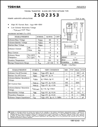 datasheet for 2SD2353 by Toshiba