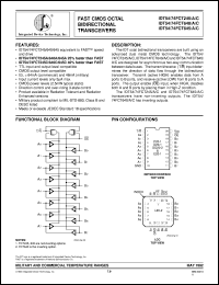 datasheet for IDT54FCT245SO by Integrated Device Technology, Inc.