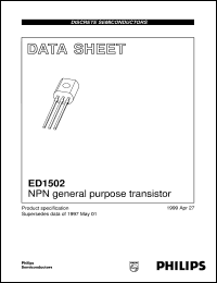 datasheet for ED1502 by Philips Semiconductors