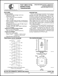 datasheet for IDT74FCT245DTQB by Integrated Device Technology, Inc.