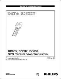 datasheet for BC635-10 by Philips Semiconductors