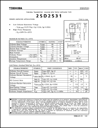 datasheet for 2SD2531 by Toshiba