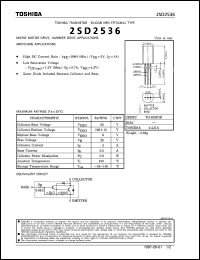 datasheet for 2SD2536 by Toshiba